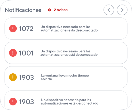 Ilustración de Recibe notificaciones si hay una incidencia de conexión.